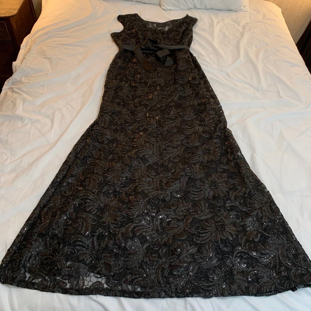 Miss Kim Black Lace Applique Formal Dress Size 3XL (16-18)